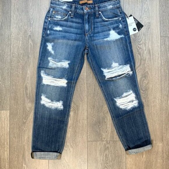 Revolve Joe's Jeans Jeans Straight leg Billie Slim Crop Distressed Denim Size 26 - Picture 2 of 15